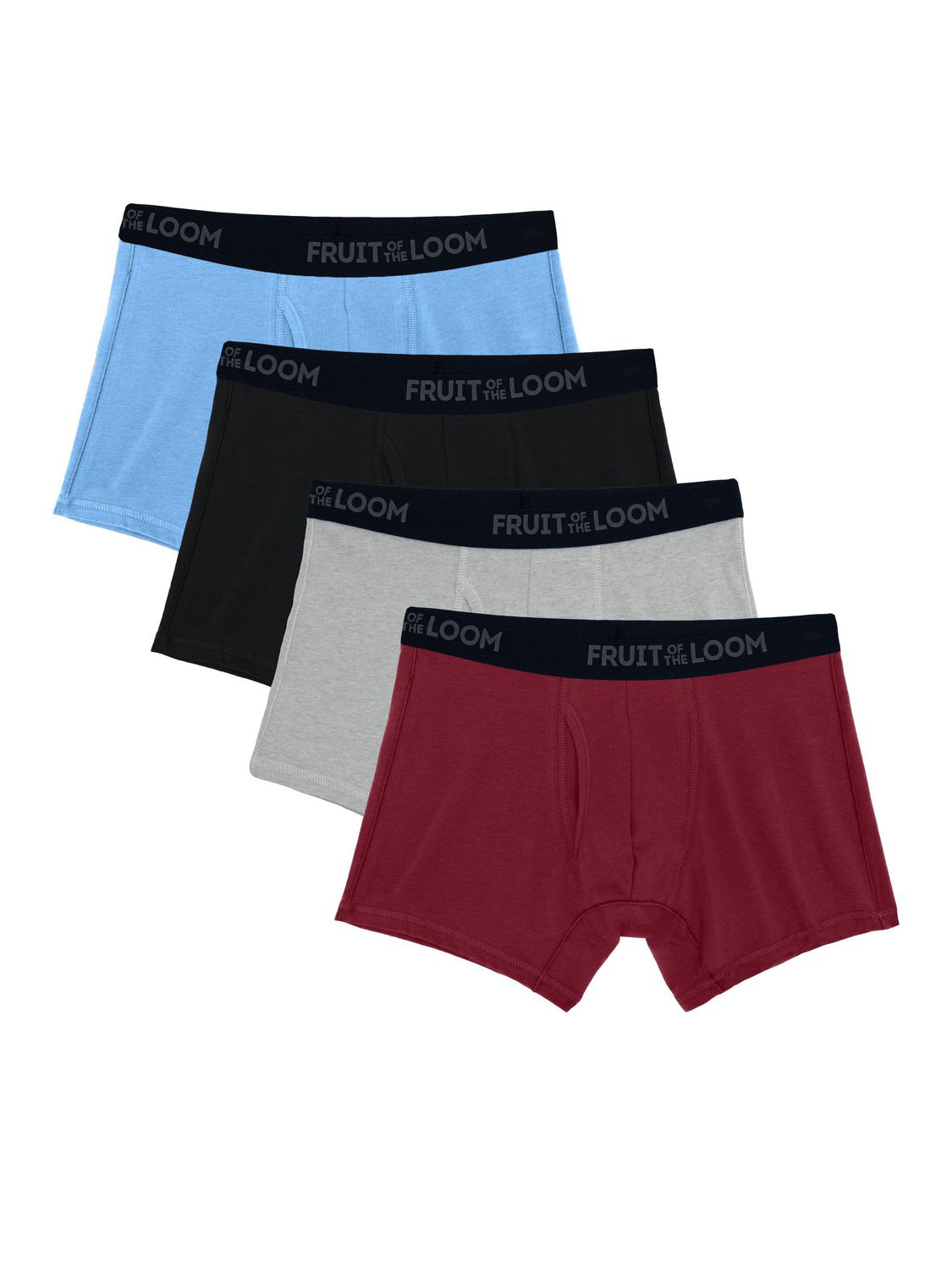 Men's All Day Comfort Cotton Stretch Trunk Underwear, Assorted 4 Pack