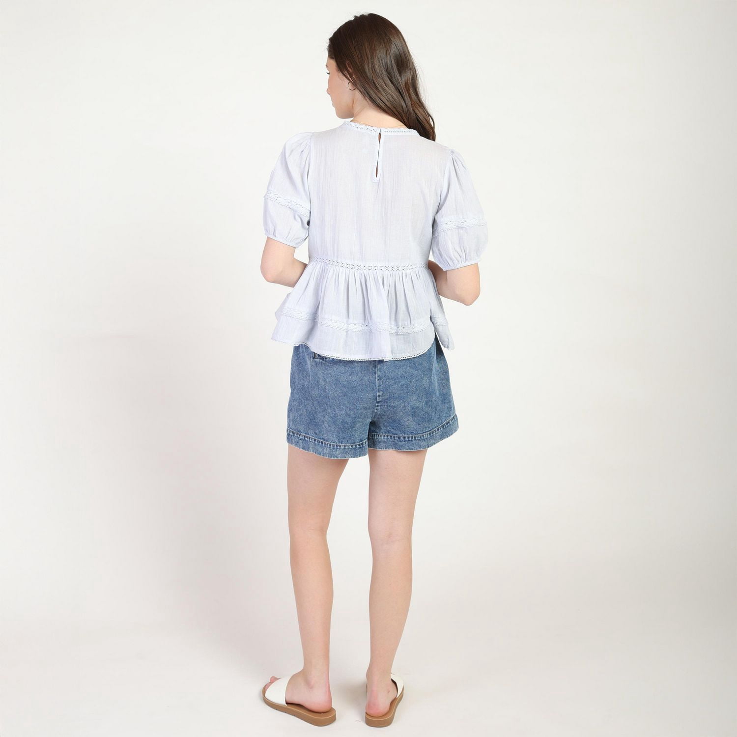 Bloom Girl, Short Sleeve A line Blouse, Sizes XS-XL