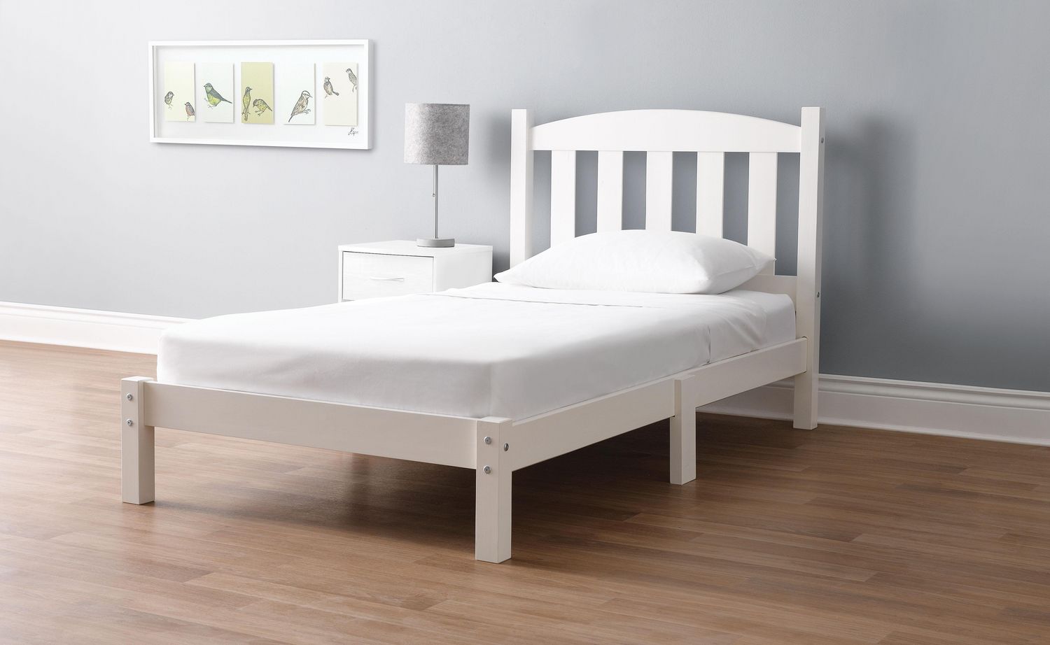 Mainstays Twin Wood Bed White, Mainstays Twin Bed Frame
