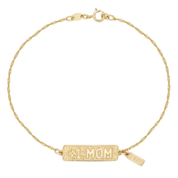 Bracelet Quintessential en or 10 carats avec 1 maman 7.25 "