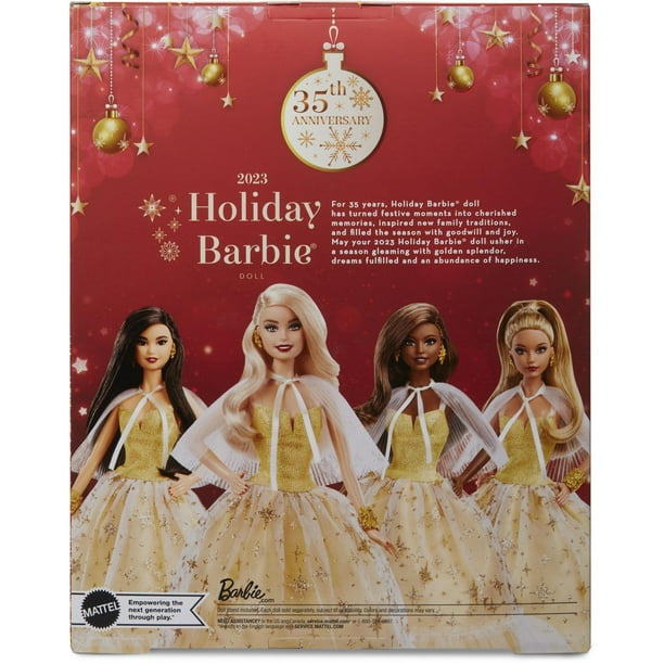 2023 Holiday Barbie Doll, Seasonal Collector Gift, Golden Gown and Blond  Hair, Ages 6+ 