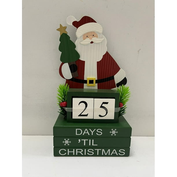 Temps de vacances Père Noël Calendrier de l’Avent 10 « de haut Compte à  rebours jusqu’à Noël
