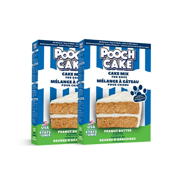 Pooch Cake Ensemble de deux Mélange à Gâteaux au beurre d’arachides