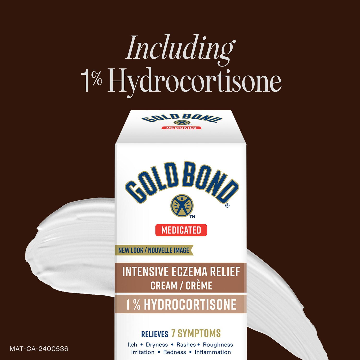 Gold Bond Medicated Intensive Eczema Relief 1% Hydrocortisone Cream, 28g Tube, Medicated Eczema Treatment With 5 Moisturizers to Relieve Itch, Rashes, Redness, Roughness, Irritation and Inflammation, 28g