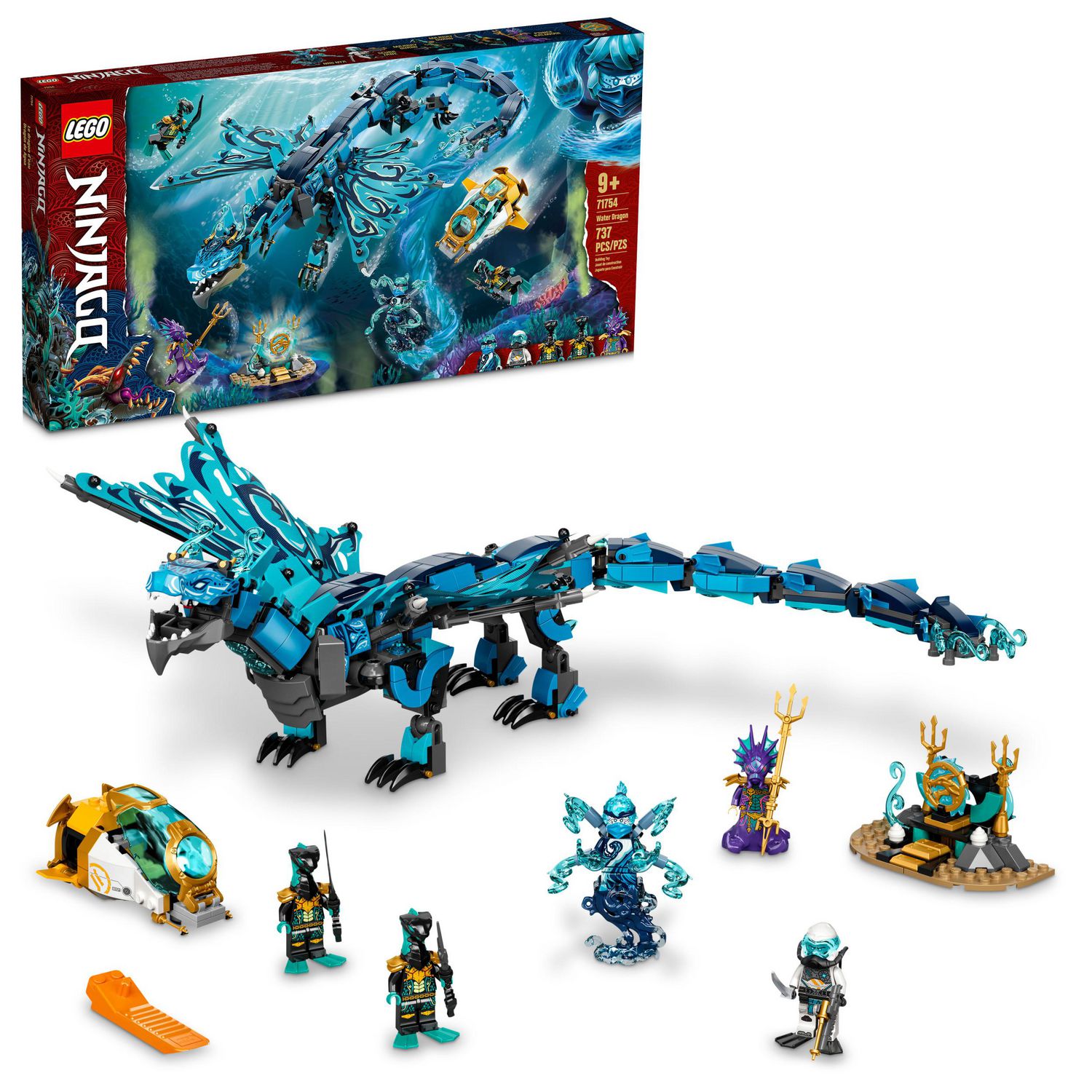 LEGO NINJAGO Water Dragon 71754 Toy Building Kit (737 Pieces)