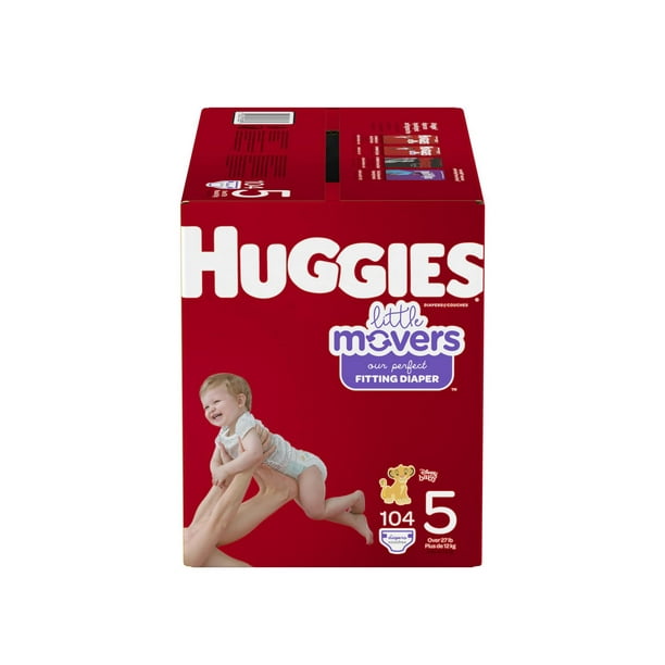 Huggies Little Movers Baby Diapers, Size 5, 104 Ct 