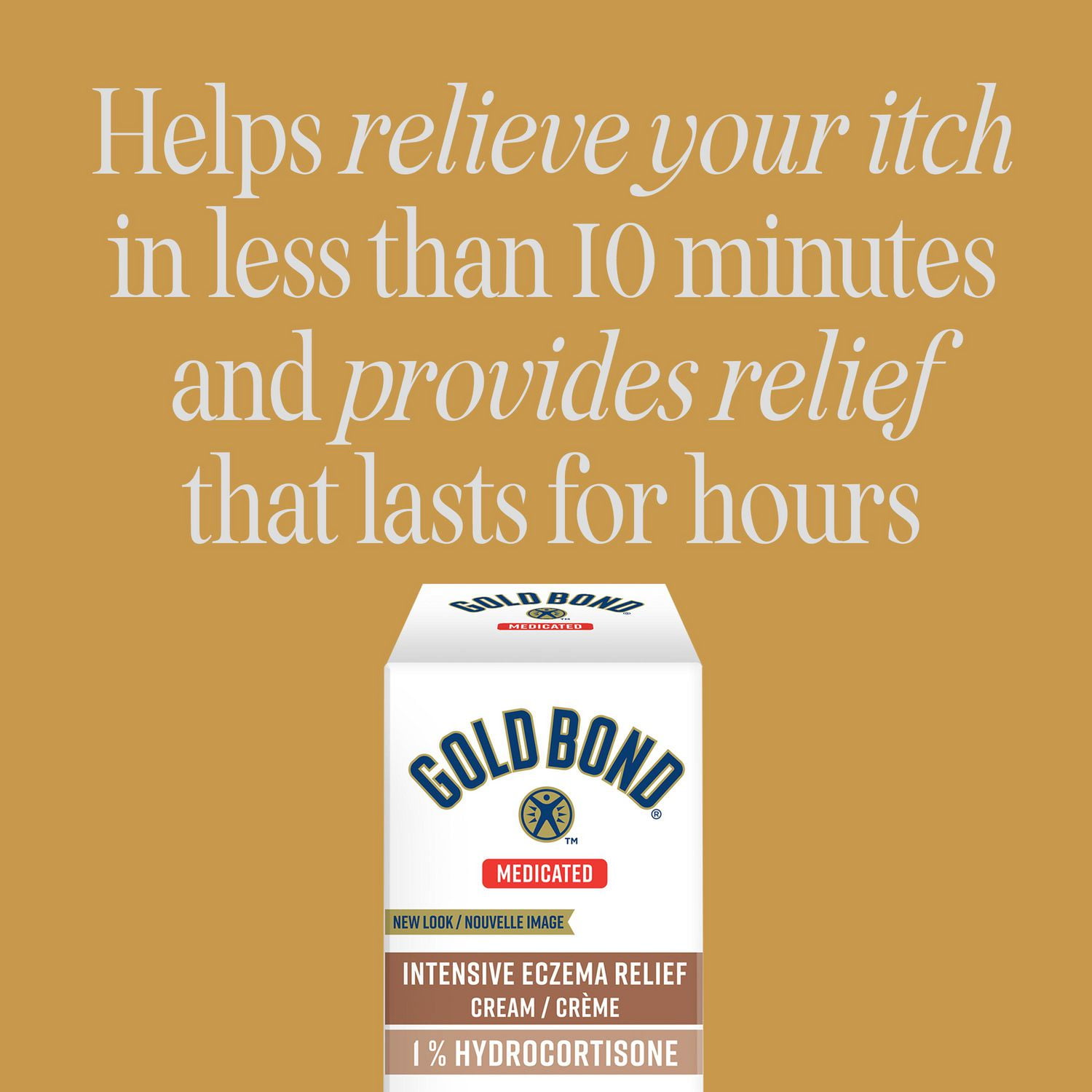 Gold Bond Medicated Intensive Eczema Relief 1% Hydrocortisone Cream, 28g Tube, Medicated Eczema Treatment With 5 Moisturizers to Relieve Itch, Rashes, Redness, Roughness, Irritation and Inflammation, 28g