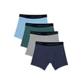 thumbnail image 1 of Men's All Day Comfort Cotton stretch Boxer Briefs, Assorted 4 Pack, 1 of 4