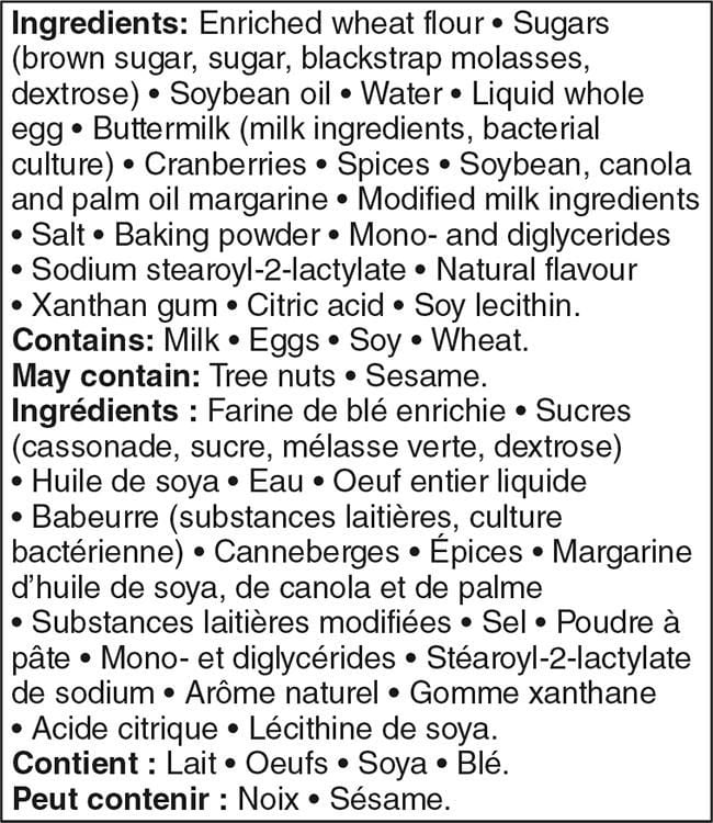 Muffins des fêtes au pain d’épice Mon marché fraîcheur 4 morceaux, 400 g