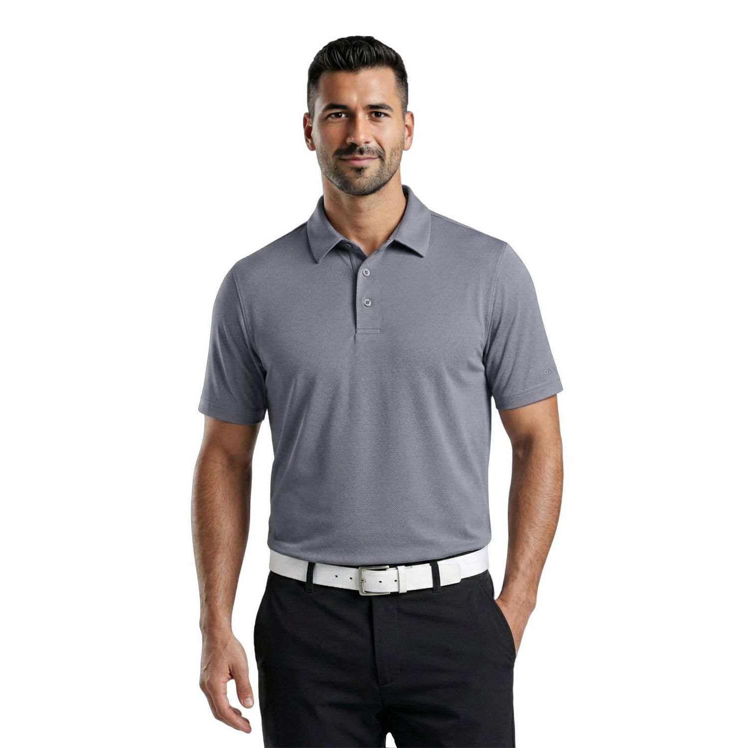 Polo à manches courtes uni Airflux pour homme de la marque PGAT TOUR Course Essentials