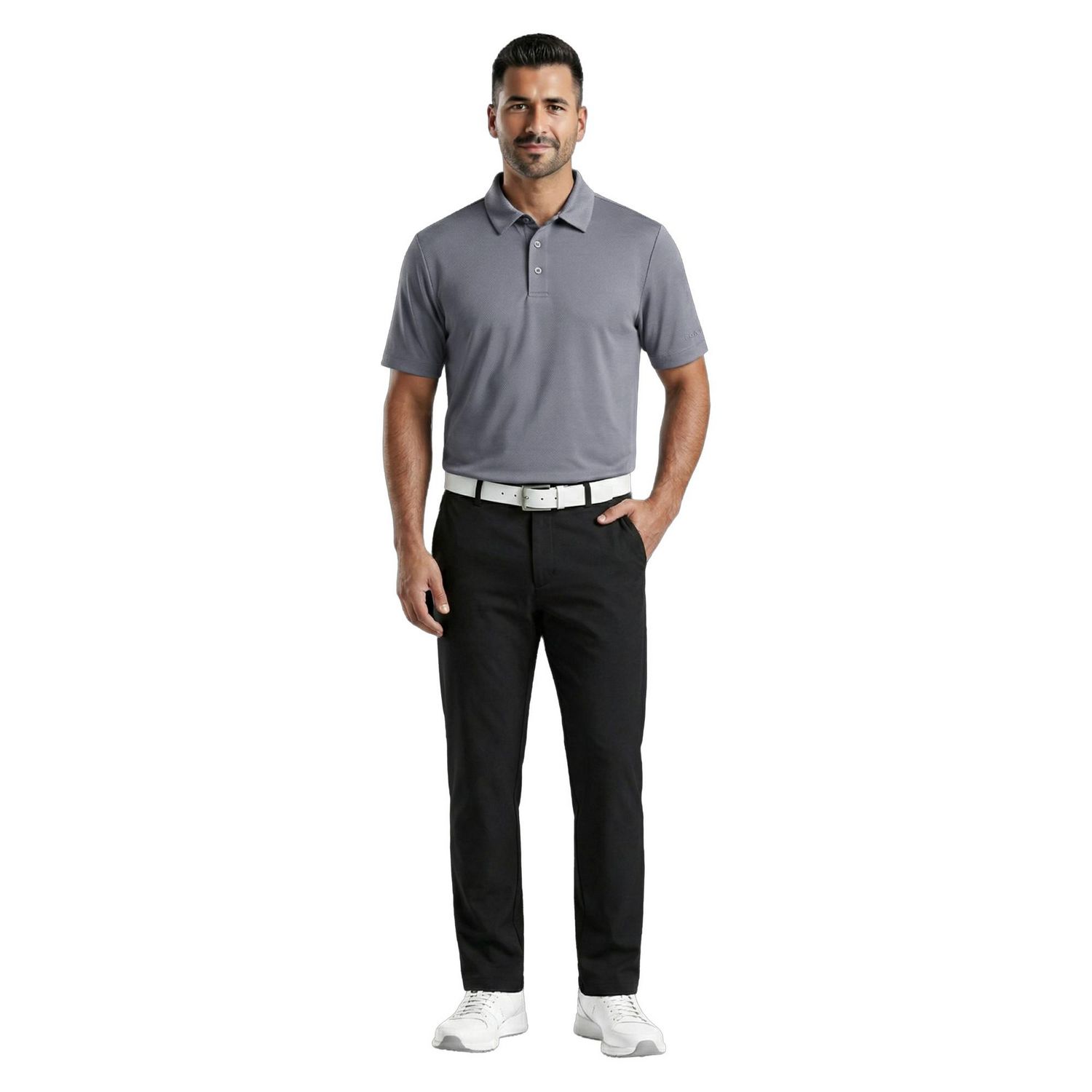 Polo à manches courtes uni Airflux pour homme de la marque PGAT TOUR Course Essentials