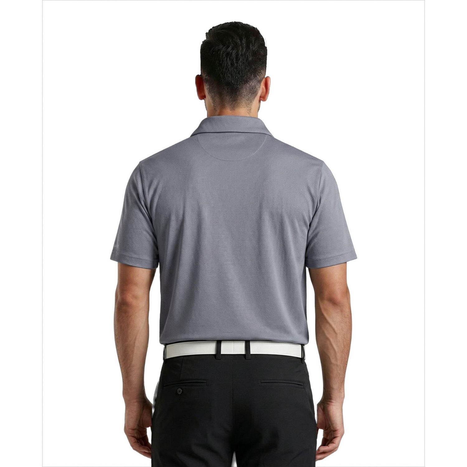 PGAT TOUR Course Essentials Men's Airflux Solid Short Sleeve Polo Shirt