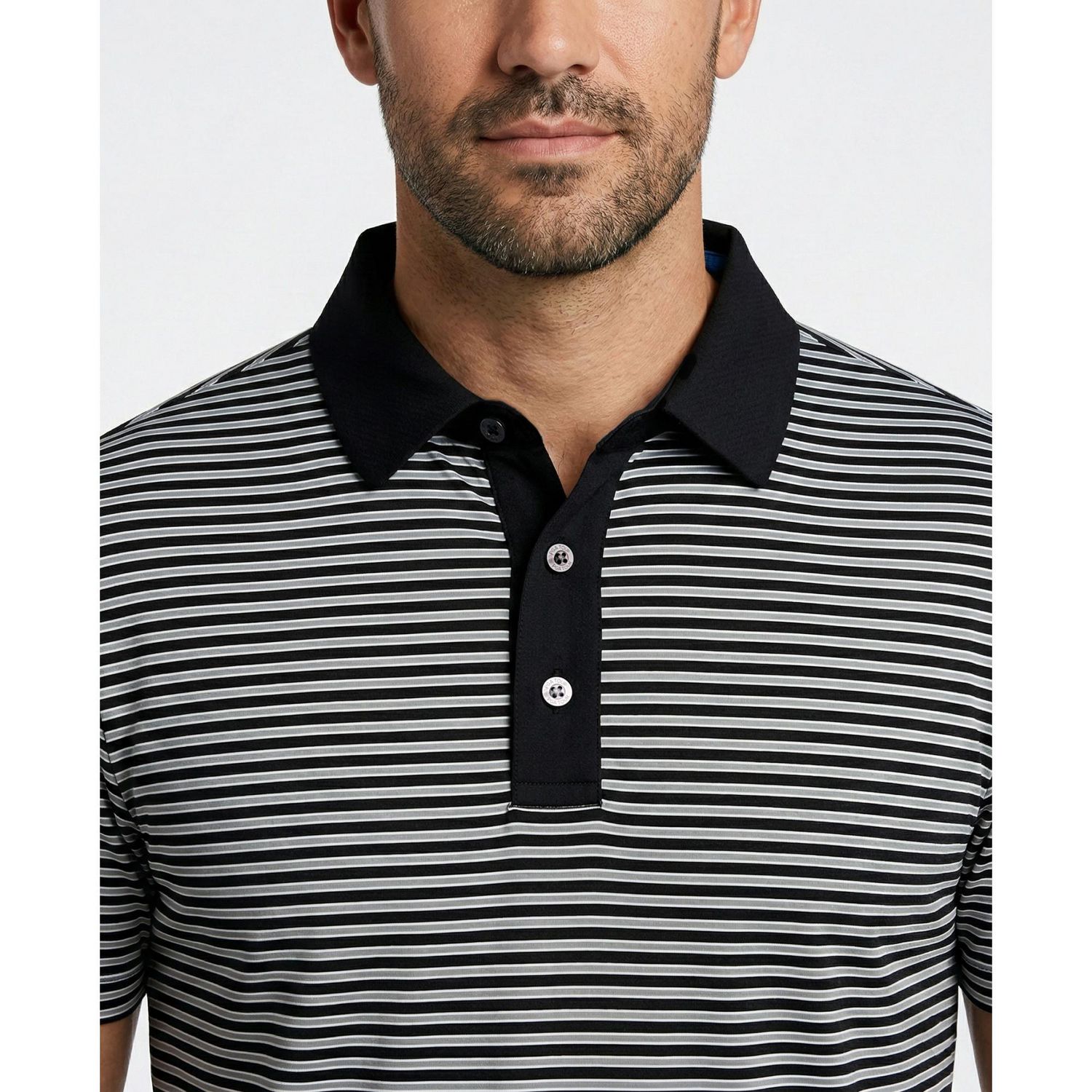 Polo à manches courtes PGAT TOUR Course Essentials pour homme, rayures d'entraînement
