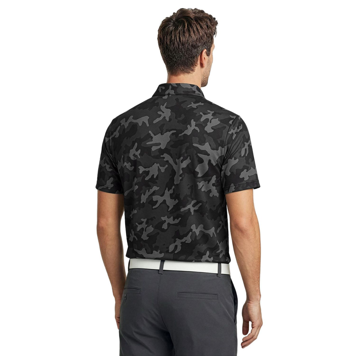 Polo à manches courtes pour homme PGAT TOUR Course Essentials, imprimé camouflage