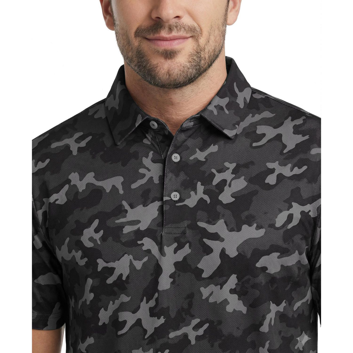 Polo à manches courtes pour homme PGAT TOUR Course Essentials, imprimé camouflage