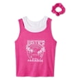 thumbnail image 3 of Débardeur côtelé à effet superposé Justice pour filles, 3 of 3