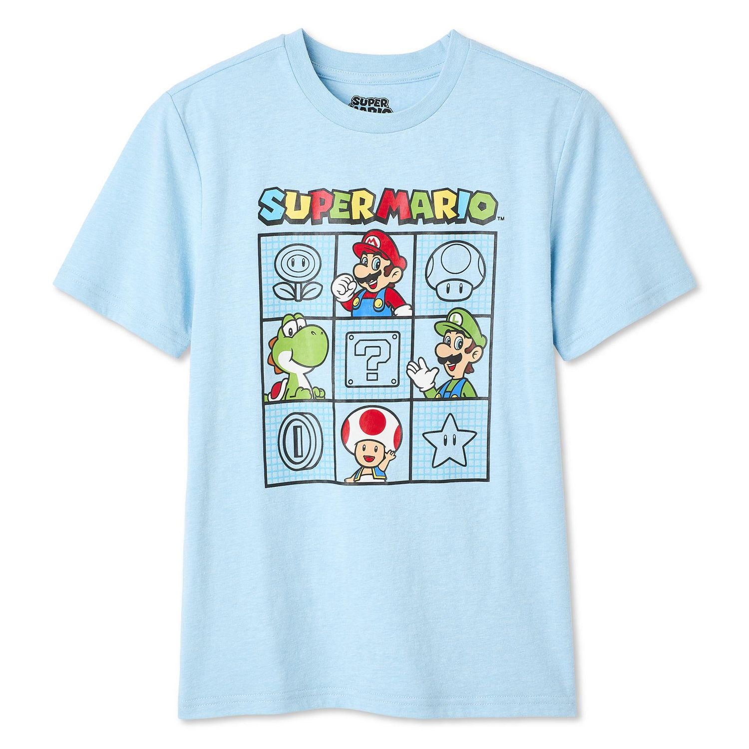T-shirt à imprimé graphique Super Mario Nintendo pour garçons