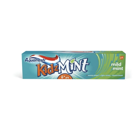 Aquafresh Kids Toothpaste with Fluoride, Plaque Remover, Fresh Breath and Cavity Protection, Mild Mint, 90 mL, 90 mL mild mint