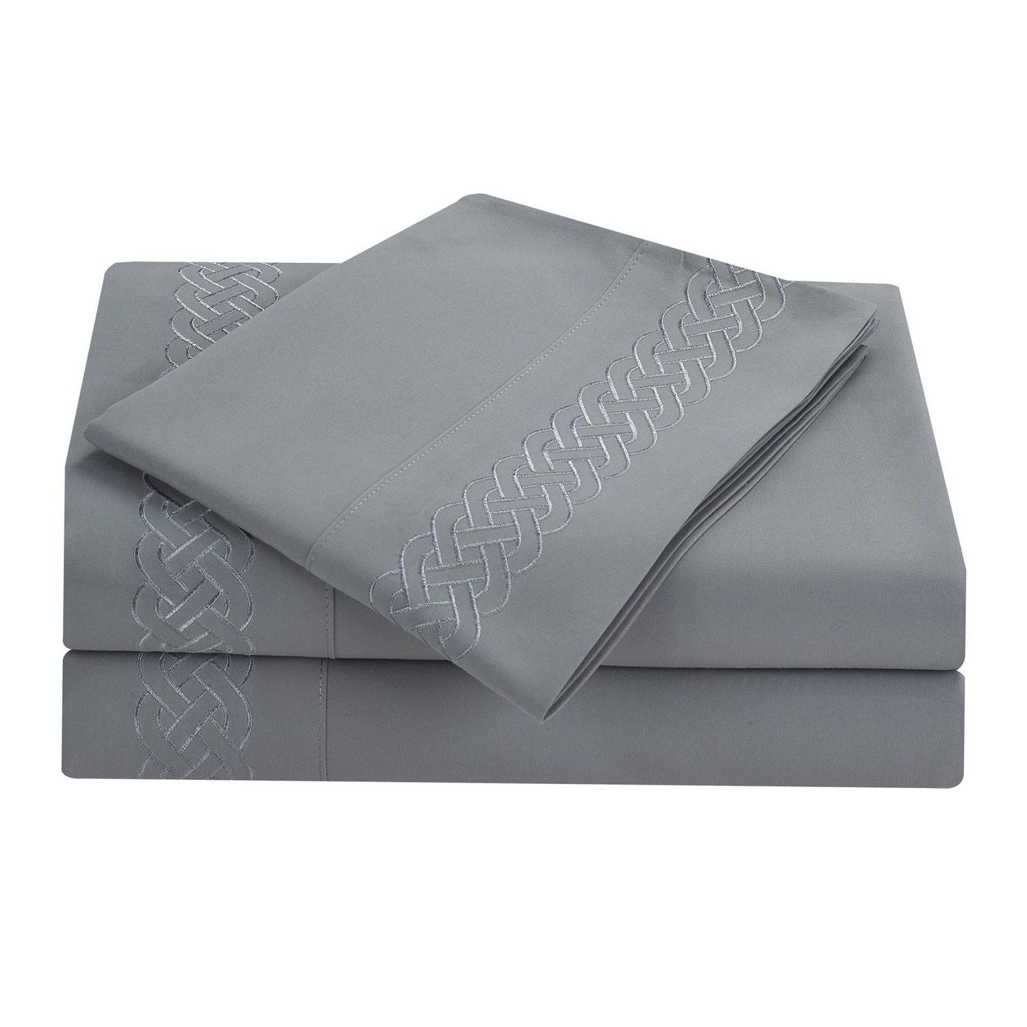hometrends Embroidered Luxury Microfibre Sheet Set Walmart Canada