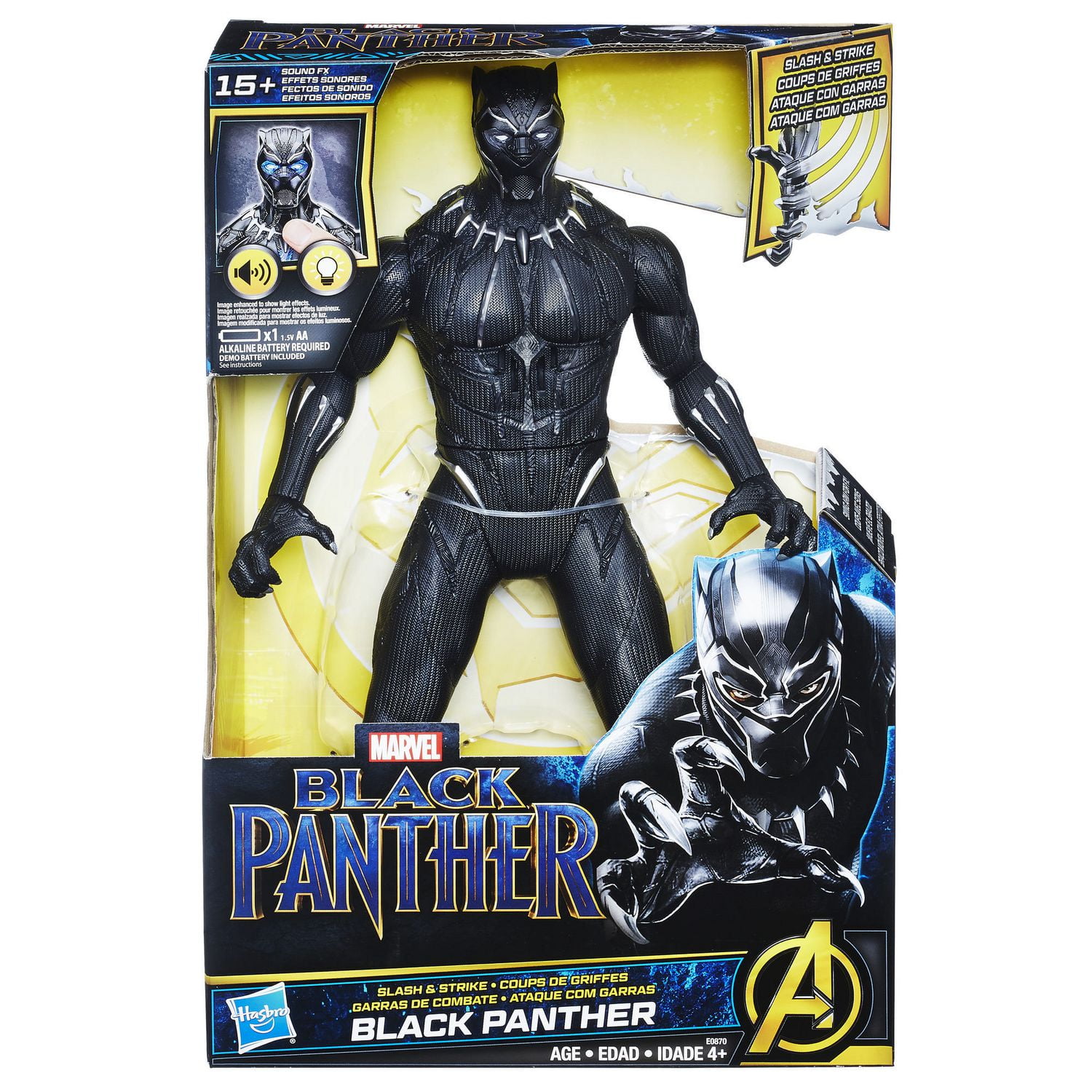 Marvel Black Panther Slash & Strike Black Panther Figure | Walmart Canada