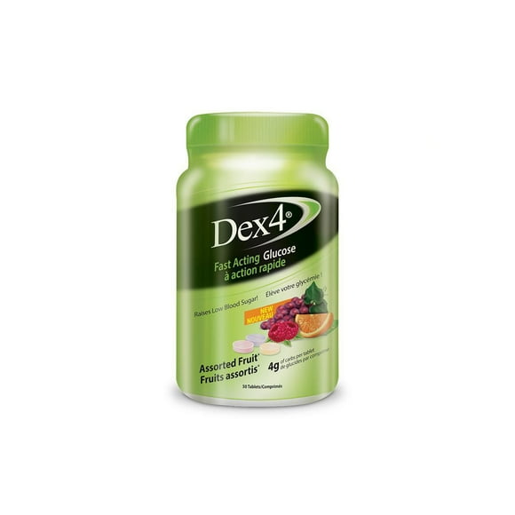 Dex4 Glucose tablets Assorted Fruits, 50 Count Bottle