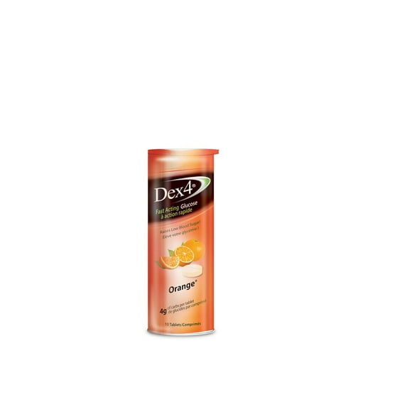 DEX4 Glucose tablets Orange, 10 tablets per tube