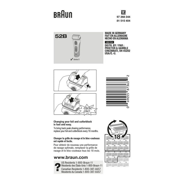 Mode d'emploi Braun Series 5 5050cc (Français - 81 des pages)
