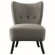 Topline Home Furnishings Chaise d'appoint en velours gris – image 2 sur 4