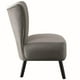 Topline Home Furnishings Chaise d'appoint en velours gris – image 3 sur 4