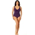 thumbnail image 5 of Lands' End Women's Size S-XXL Nylon Spandex V Neck One-Piece Swimsuit with Shirring Detail, 5 of 5