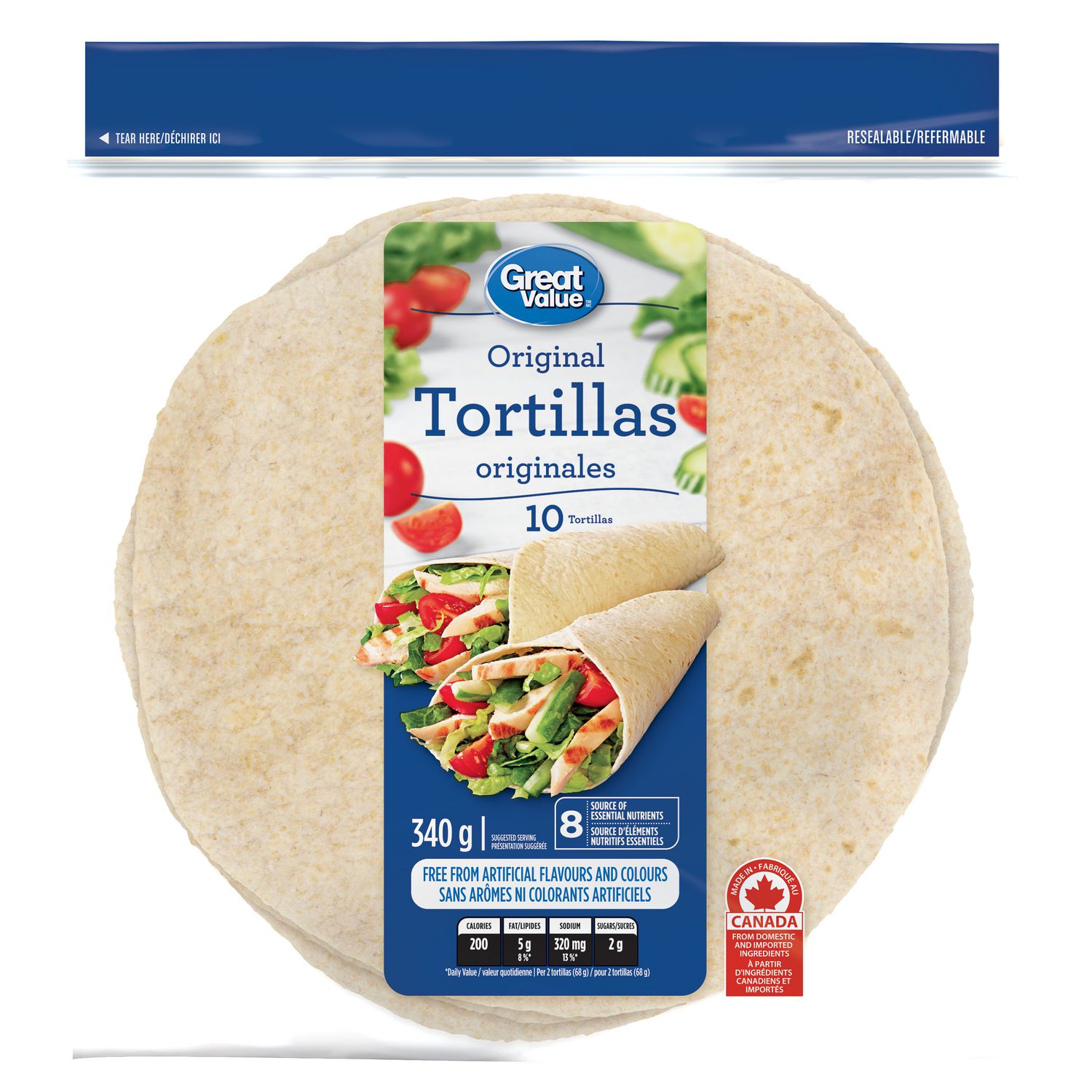 Great Value White 7" Tortillas | Walmart Canada