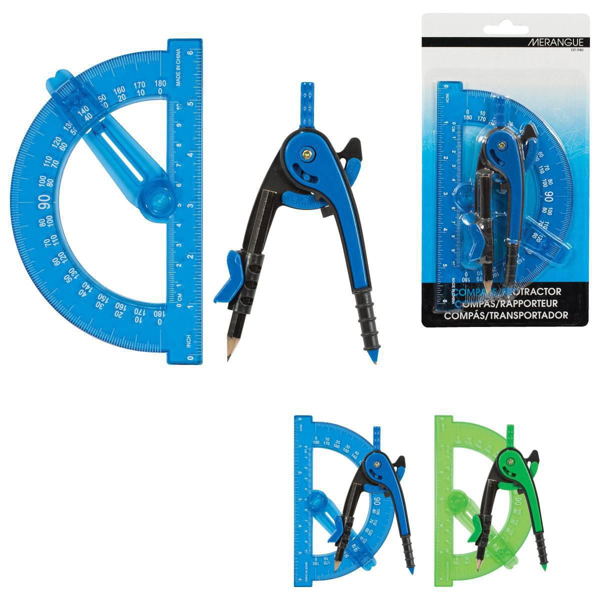 Compass/Protractor Math Set, 6 pack Walmart Canada