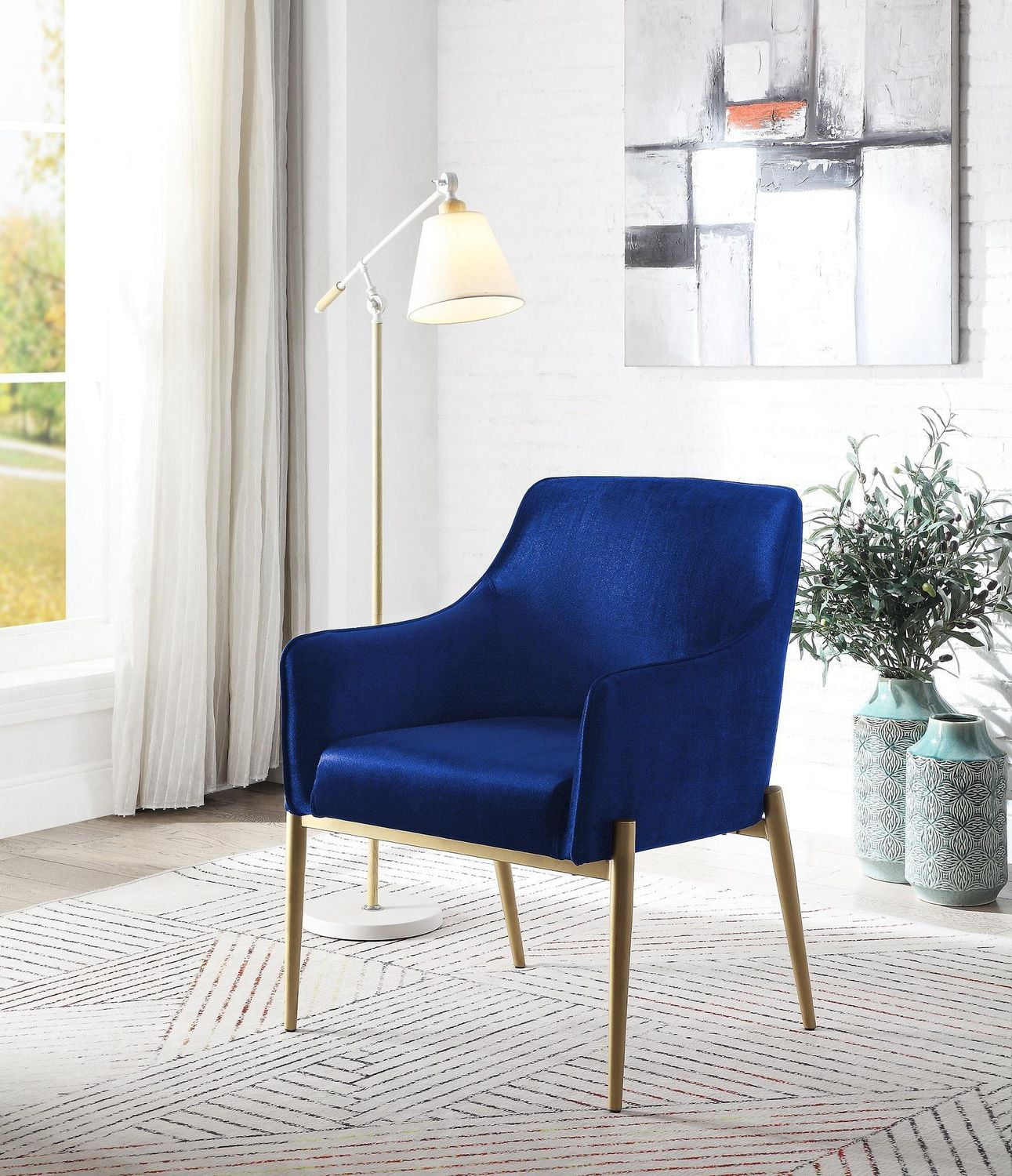 Walmart blue 2025 velvet chair