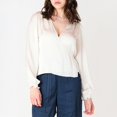 thumbnail image 1 of Devoted, Satin Wrap Blouse, Sizes XS-XL, 1 of 4