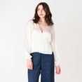 thumbnail image 2 of Devoted, Satin Wrap Blouse, Sizes XS-XL, 2 of 4