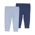 thumbnail image 1 of Carter's Child of Mine IB 2PK Pant - Blue Solid, 1 of 4