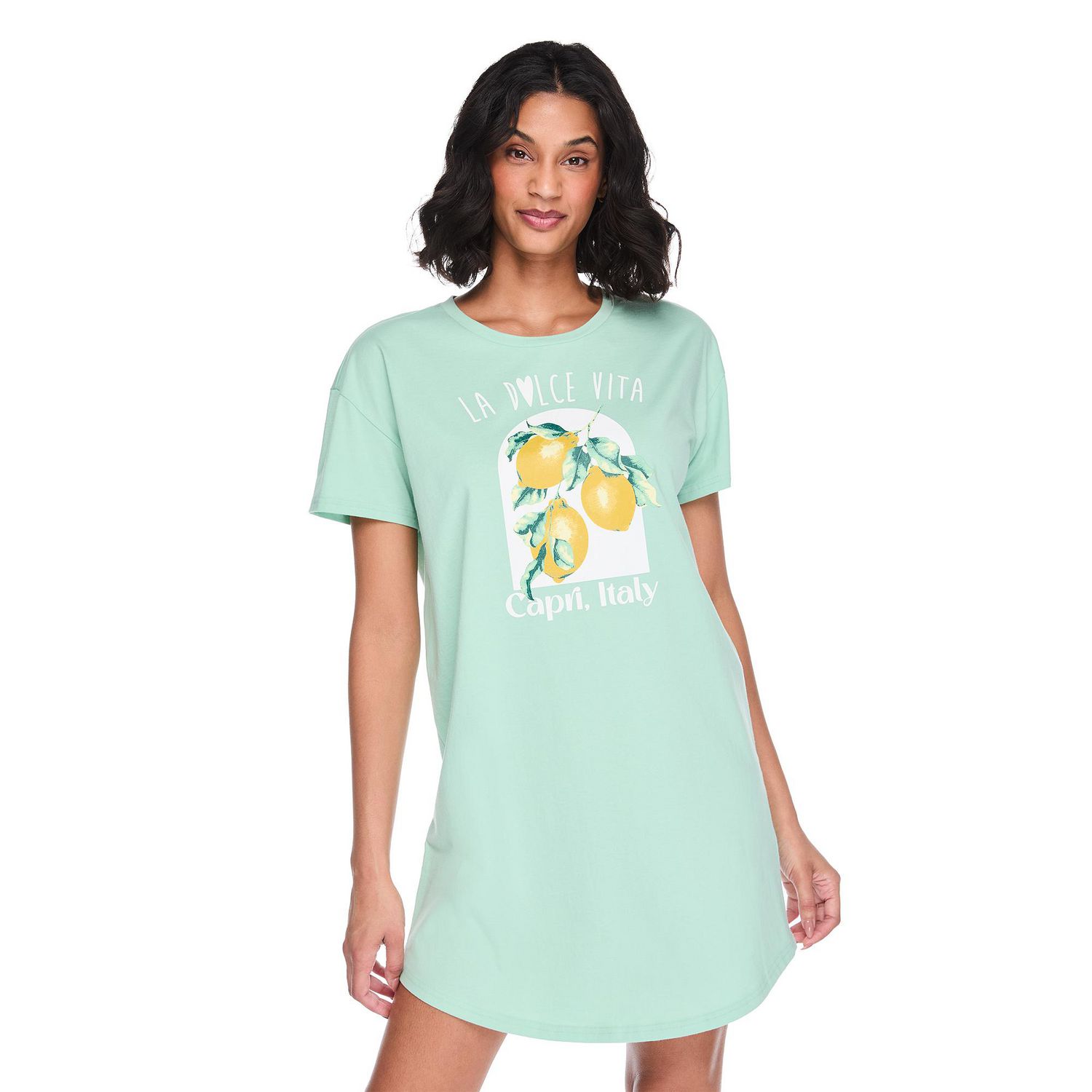 Chemise de nuit à encolure ras du cou George pour femmes