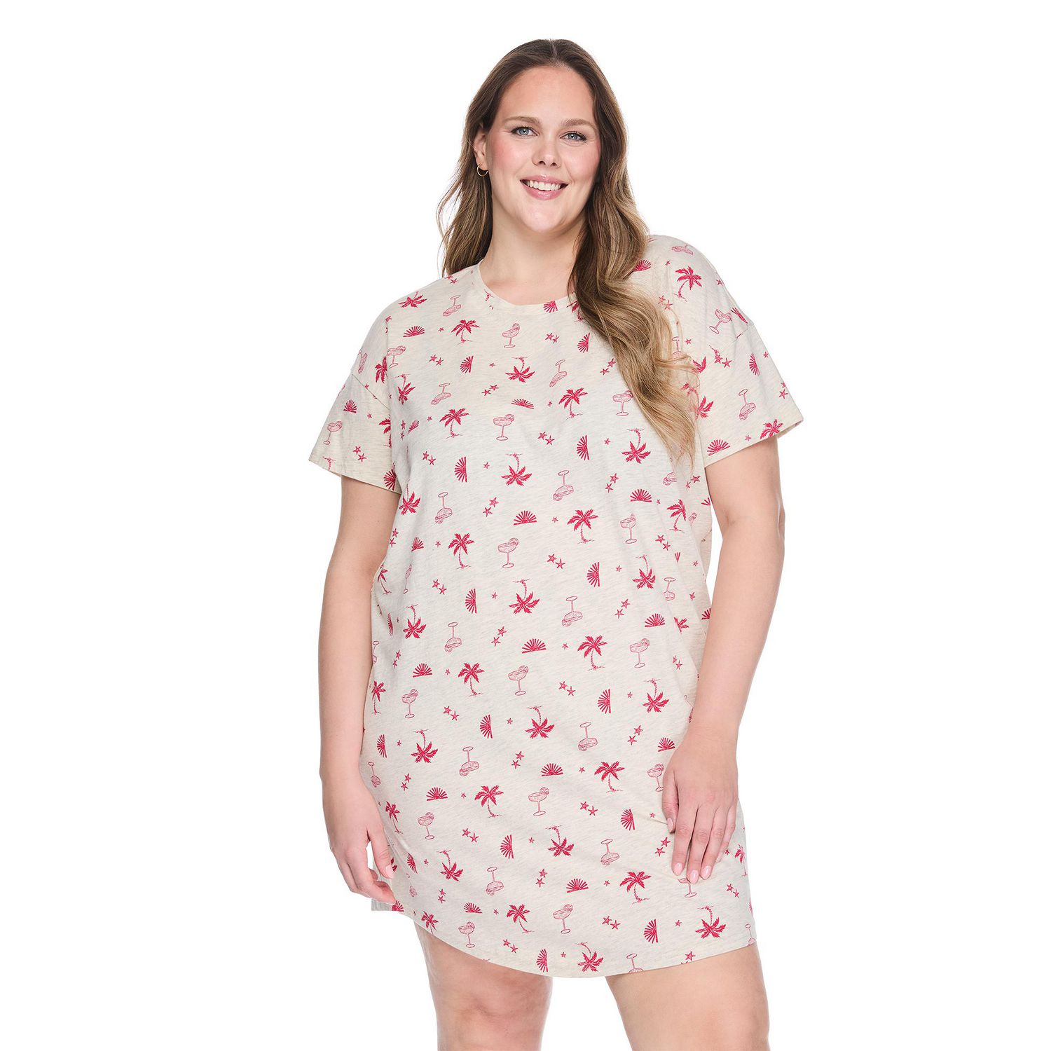 Chemise de nuit à encolure ras du cou George Plus pour femmes