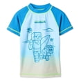 thumbnail image 1 of Minecraft Boys' Short-Sleeve Rashguard, 1 of 1