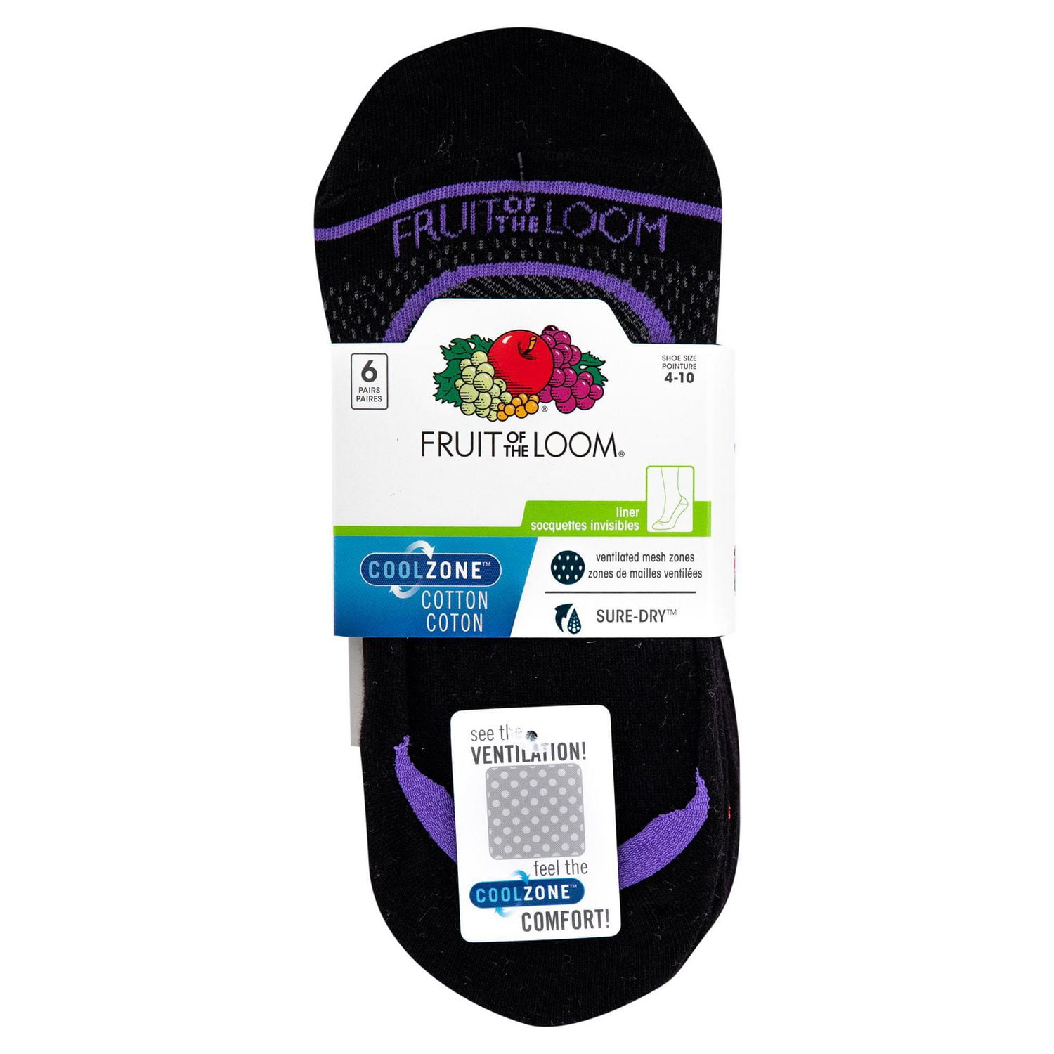 Fruit of the Loom Ladies 6 Pack CoolZone Cotton Liner Walmart Canada