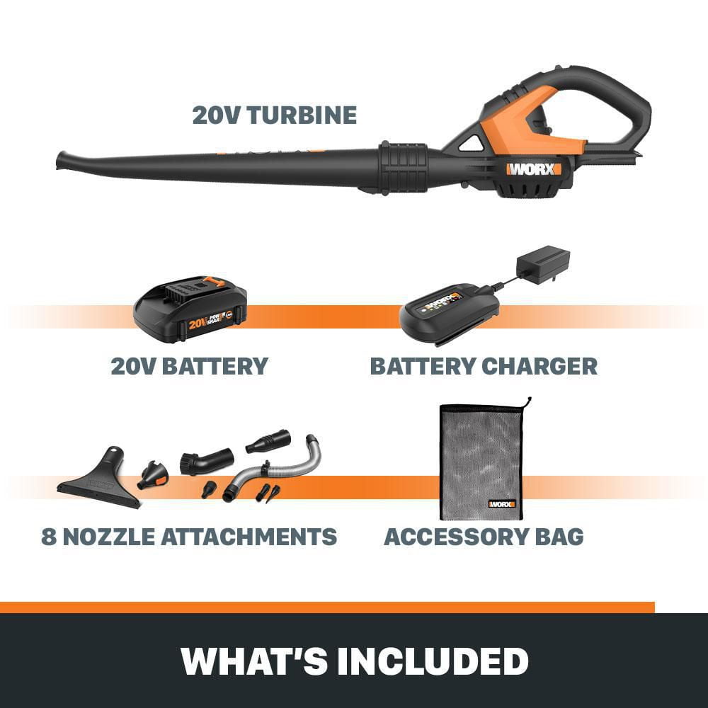 Worx cordless blower discount 20v