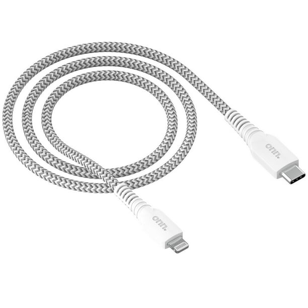 Câble USB-C vers Lightning tressé (1 m/3,3 pi, noir)