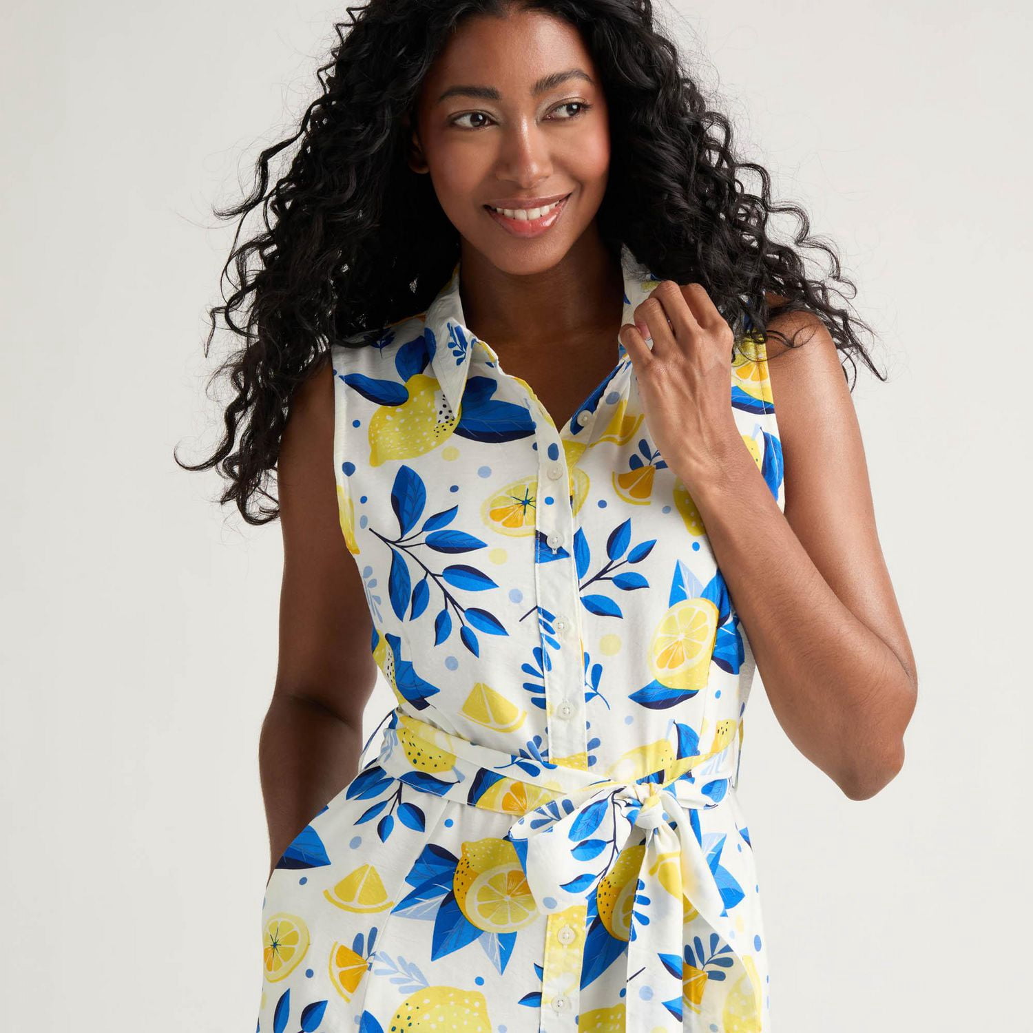 Mexx Women’s Printed Button Front Woven Dress