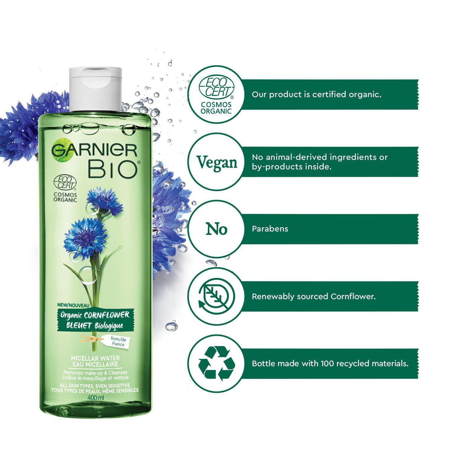 garnier bio cornflower micellar water