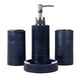 kieragrace KG Lola ensemble de 4 accessoires pour salle de bains – céramique, contour bleu marine – image 1 sur 5