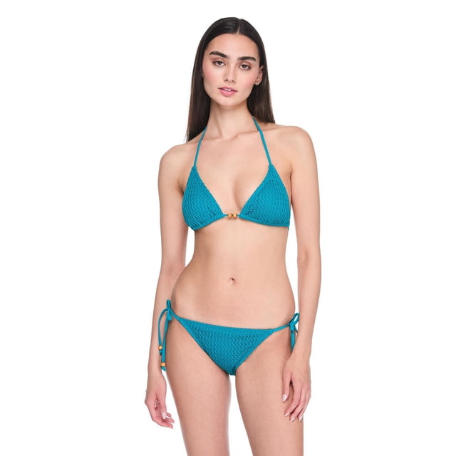No Boundaries Women's String Bikini Top