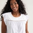 thumbnail image 4 of Mexx Women’s Knit Eyelet Sleeveless Ruffled Blouse, 4 of 5