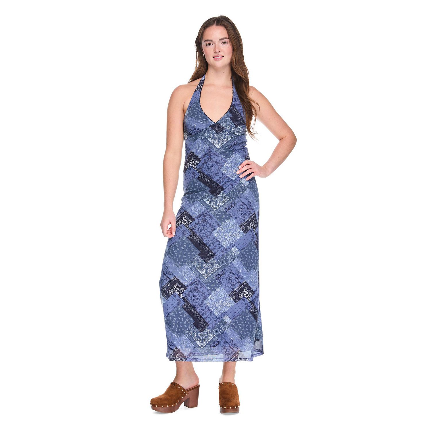 Robe longue à encolure bain-de-soleil Wild Skye pour femmes