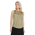 thumbnail image 1 of Iyla Women's Crochet Yoke Tank Top, 1 of 6