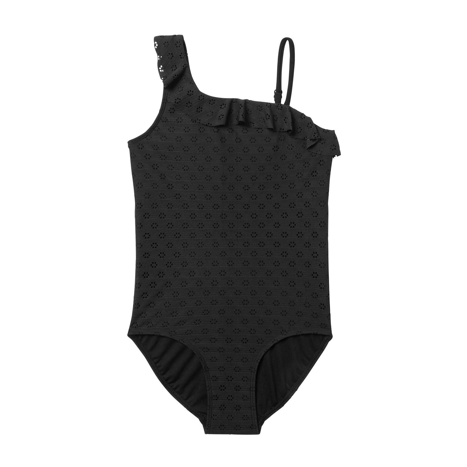 Maillot de bain 1 pièce crocheté avec volants asymétriques Justice pour filles